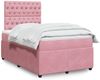 vidaXL Boxspringbett mit Matratze Rosa 120x190 cm Samt 3292297 Bild 1