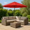 TrendLine Sonnenschirm Sofia Ø 300 cm Rot Gartenschirm Marktschirm Bild 5