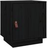 Nachttisch Schwarz 40 x 34 x 45 cm Massivholz Kiefer [818283] Bild 2