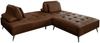 KAWOLA Sofa WIOLO Schlafsofa Daybed mit Hocker Leder dunkelbraun 83 x 110 x 240 cm Bild 3