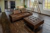 KAWOLA Sofa WIOLO Schlafsofa Daybed mit Hocker Leder dunkelbraun 83 x 110 x 240 cm Bild 4