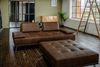 KAWOLA Sofa WIOLO Schlafsofa Daybed mit Hocker Leder dunkelbraun 83 x 110 x 240 cm Bild 5