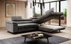 Designer Sofa Costa mit Schlaf - und Klappfunktion Grau Rechts Bild 4
