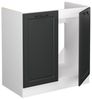 Spülenunterschrank R-Line Anthrazit Landhaus 80 cm ohne Arbeitsplatte Vicco Bild 2