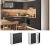 Spülenunterschrank R-Line Anthrazit Landhaus 80 cm ohne Arbeitsplatte Vicco Bild 5