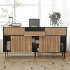 Sideboard 160/40/80 cm, Mehrzweckschrank mit Verschiebetüren, Küchenbuffet, Küchenschrank, Mehrzweckschrank Bild 4