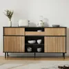 Sideboard 160/40/80 cm, Mehrzweckschrank mit Verschiebetüren, Küchenbuffet, Küchenschrank, Mehrzweckschrank Bild 2