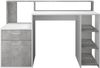 FMD Möbel 'BOolton' Schreibtisch, melaminharzbeschichtete Spanplatte, Weiß/Beton LA - 138,5 x 91,6 x 53,5 cm Bild 4