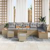 vidaXL Gartensofa-set mit Kissen 9 pcs Beige und Hellgrau 3363327 Bild 3