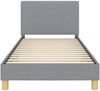 vidaXL Kinderbettgestell mit Kopfteil Hellgrau 90 x 200 cm Stoff 42010999 Bild 5