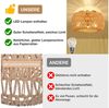 Rosnek Pendelleuchte Deckenleuchte Esszimmer aus Rattan, 3x E27, 40 W, Halogen, Boho Rattan Style for Dining Room & Living Room Bild 3