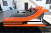 Couch Turino L Form in Leder - Büffelleder - schwarz-orange - Rechts Bild 2
