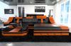 Couch Turino L Form in Leder - Büffelleder - schwarz-orange - Rechts Bild 5