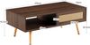 Couchtisch H 40 x B 105 x T 55 cm mit Rattan-Schiebetür, MDF in Braun, Stauraum Bild 5