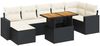 vidaXL 8-tlg. Garten-Sofagarnitur mit Kissen Schwarz Poly Rattan 3327066 Bild 2