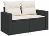 vidaXL 8-tlg. Garten-Sofagarnitur mit Kissen Schwarz Poly Rattan 3327066 Bild 5