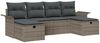 vidaXL Garten-Sofa-Set mit Kissen mit Speicher 6 pcs Grau Poly Rattan 3360250 Bild 2