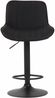2er Set Barhocker Lentini, drehbar, Schwarz, Schwarz, Stoff Bild 3
