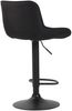 2er Set Barhocker Lentini, drehbar, Schwarz, Schwarz, Stoff Bild 5