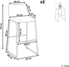 Barstuhl braun 2er Set FRANKS Bild 2