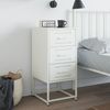 vidaXL Nachttisch Weiß 36x39x78 cm Stahl 846588 Bild 3