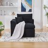 Modul Sitzmöbel Cord, 101x102.5x84 cm Schwarz–Einzelsitzsofa, Sitzhocker mit Federkern, kein Aufbau Bild 4