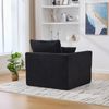 Modul Sitzmöbel Cord, 101x102.5x84 cm Schwarz–Einzelsitzsofa, Sitzhocker mit Federkern, kein Aufbau Bild 3