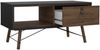 Dmora Wohnzimmertisch Maximilien, Niedriger Wohnzimmertisch, Kaffeeregal, Couchtisch für Sofa, 102x48 h50 cm, Schwarz und Walnuss Bild 4