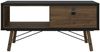 Dmora Wohnzimmertisch Maximilien, Niedriger Wohnzimmertisch, Kaffeeregal, Couchtisch für Sofa, 102x48 h50 cm, Schwarz und Walnuss Bild 5