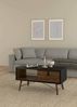 Dmora Wohnzimmertisch Maximilien, Niedriger Wohnzimmertisch, Kaffeeregal, Couchtisch für Sofa, 102x48 h50 cm, Schwarz und Walnuss Bild 2