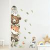 Montegoni Wandsticker Kinder Tier Wandaufkleber Dekoration (gestapelten sitzenden kleinen Bär,Fuchs,Blätter,Wandaufkleber, Wandtattoo mit Waldtieren für Kinderzimmer), wasserdichte,abnehmbare Bild 5