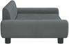 vidaXL Hundebett, Samt, Dunkelgrau, 100 x 54 x 33 cm Bild 5