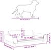 vidaXL Hundebett, Samt, Dunkelgrau, 100 x 54 x 33 cm Bild 4
