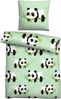 Traumhaft schlafen - Castell - Markenbettwäsche Mikrofaser Bettwäsche 0560250 PANDA, mint, 1x 135x200 cm + 1x 80x80 cm Bild 4