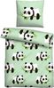 Traumhaft schlafen - Castell - Markenbettwäsche Mikrofaser Bettwäsche 0560250 PANDA, mint, 1x 135x200 cm + 1x 80x80 cm Bild 5