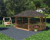 Palmako Pavillon Betty, 25,0 m², braun tauchgrundiert Bild 4