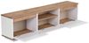 Stilvoller TV-Ständer, Kiefernholz & Weiß, 160 x 42 x 30 cm | 100% melaminbeschichtet, 18 mm stark | Modernes Design Bild 4