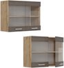 Küchenglasschrank R-Line Edelgrau 80 cm Vicco Bild 5