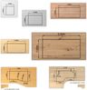 bümö Tischplatte 200x120 cm in Asteiche, Schreibtischplatte aus Holz, Holzplatte, Spanplatte kratzfest beschichtet, ABS-Kante, 120 kg Tragkraft für DIY Homeoffice Eckschreibtisch, PL-82-R Bild 5