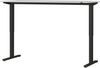 bümö Andratx elektrisch höhenverstellbarer Schreibtisch 180x80 cm in Lichtgrau, Gestell: Schwarz - Schreibtisch höhenverstellbar elektrisch, elektrischer Schreibtisch, Bürotisch & Gaming Tisch, AXEHS18-581 Bild 1