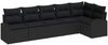 vidaXL Gartensofa-set Schwarz Poly-Rattan 3346063 Bild 2