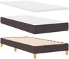 vidaXL Boxspringbett mit Kissen Dunkelbraun 90 x 200 cm Stoff 3338891 Bild 5