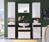 Badezimmer Unterschrank "Mezzo" in weiß Hochglanz mit Eiche dunkel Badschrank 37 x 79 cm Bild 4