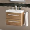 LANZET K1 Waschbeckenunterschrank 60 cm breit, Braun hell Bild 2