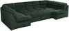 Ecksofa, Sofa big XXL, Wellenfedern, Wohnlandschaft XXL, mit Schlaffunktion - COMODO U - Grün Cord Bild 5