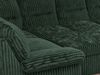 Ecksofa, Sofa big XXL, Wellenfedern, Wohnlandschaft XXL, mit Schlaffunktion - COMODO U - Grün Cord Bild 4
