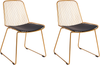 Esszimmerstuhl 2er Set PENSACOLA Metall Gold Bild 1