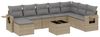 vidaXL 9-tlg. Garten-Sofagarnitur mit Kissen Beige Poly Rattan 3252906 Bild 2