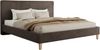 Design Polsterbett LUMARO CLASSIC 180 x 200 cm mit Lattenrost & 12cm hohen Füßen, Doppelbett mit Kopfteil, Konfigurierbar - Braun Velvet Bild 4