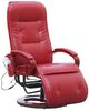 Relaxliege ARLES II, Relaxsessel Massagesessel, MIT Massage ~ Leder, rot Bild 3